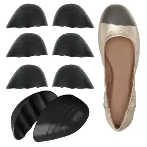 3 pairs of shoe filler inserts, toe filler inserts for shoes that are too large, insoles, adjustable shoe pads, toe cushions, for women, men, high heels, suit shoes, casual flats (black)