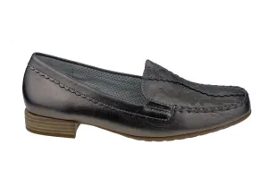 '86.323.90' women's moccasin - silver brons