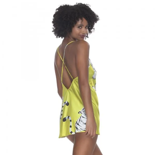 Adrienne Printed Chemise - Tiger -