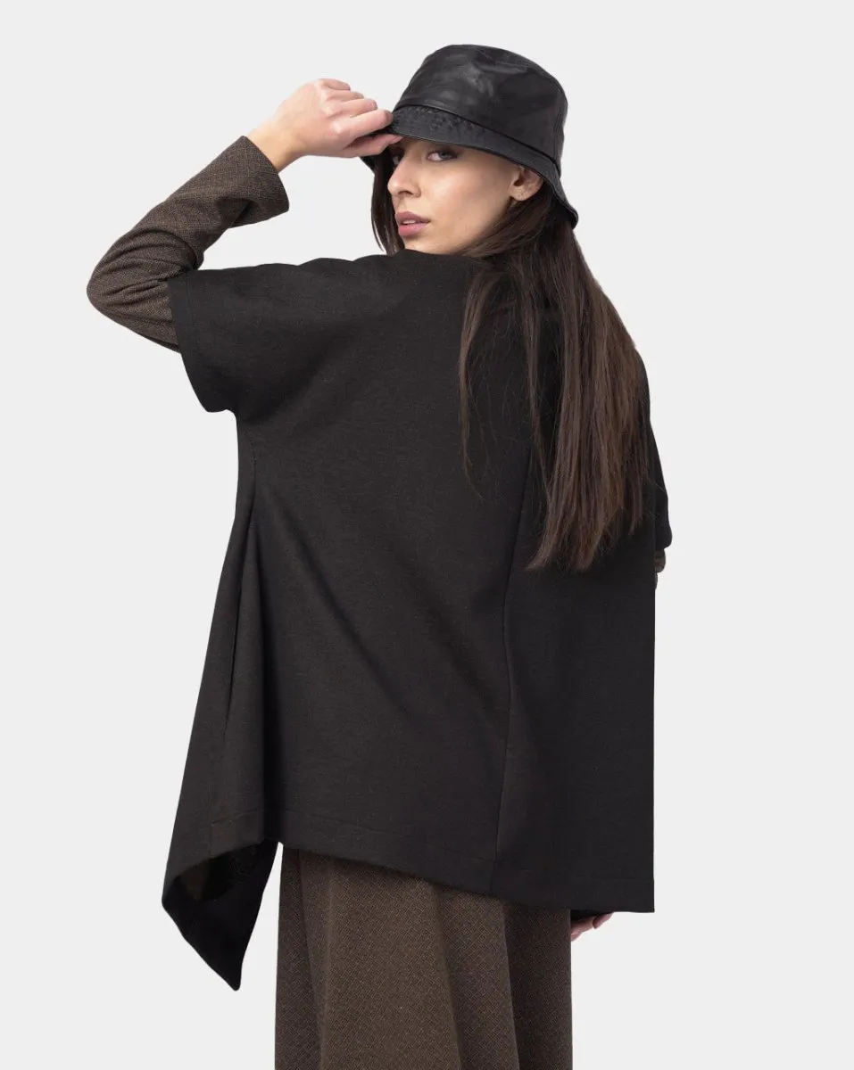 Asymetrical Buttoned Short Sleeve Shirt
