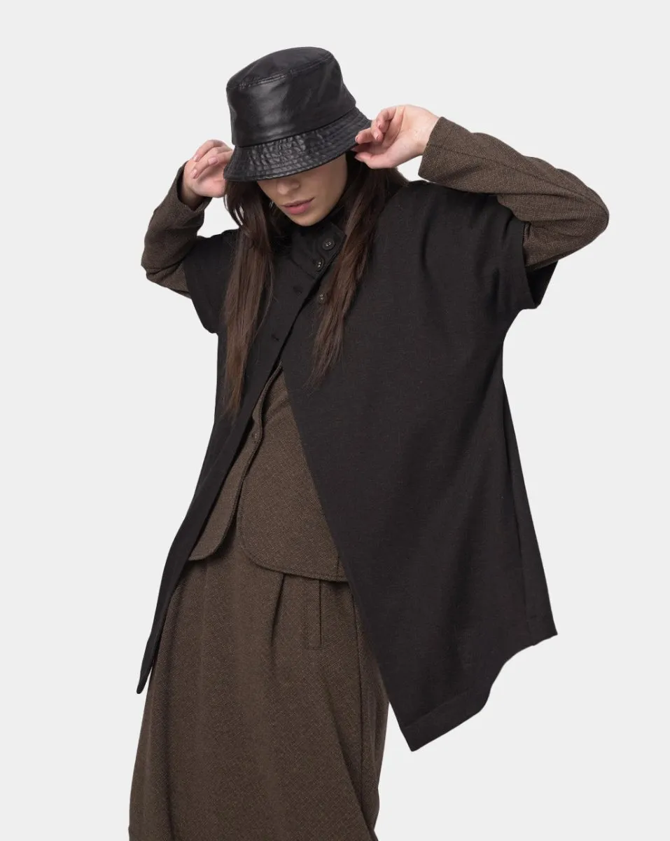 Asymetrical Buttoned Short Sleeve Shirt