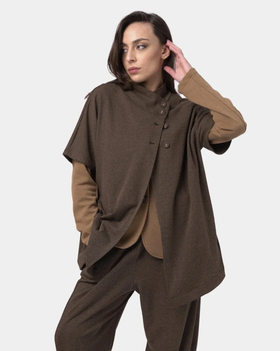 Asymetrical Buttoned Short Sleeve Shirt