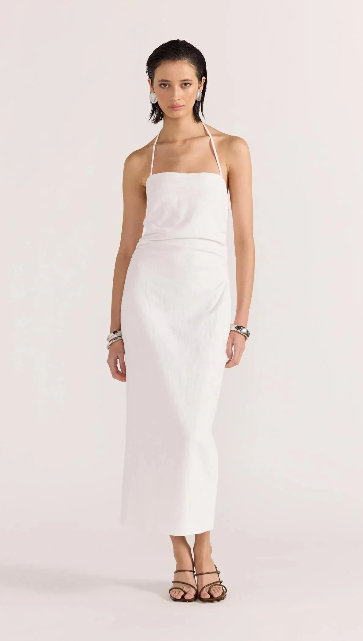 ATHENA HALTER MIDI DRESS