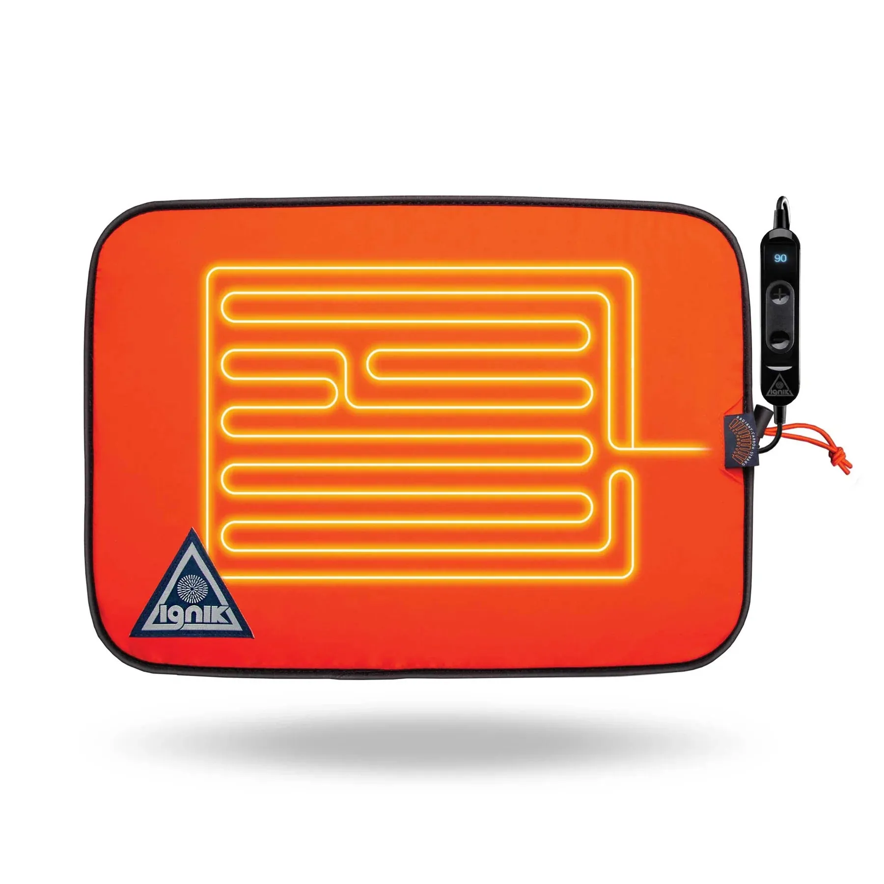 Backside Heated Seat Pad - Orange/Blue