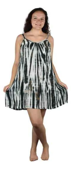 Bali Dress Short - Tie Dye - Taupe