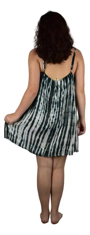 Bali Dress Short - Tie Dye - Taupe