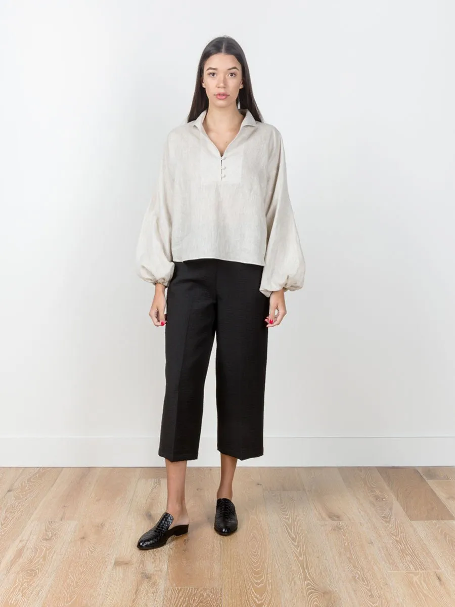 balloon sleeve blouse - oatmeal