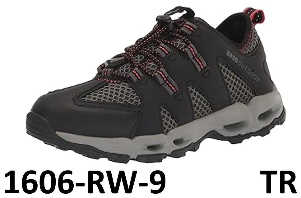 BASS OUTDOOR Women's Aqua Mesh Hiking Shoes Pull-On Trail Sneakers, Gargoyle, 8