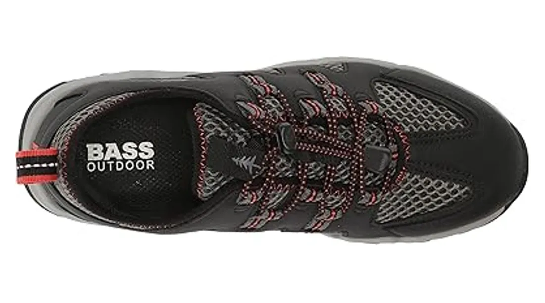 BASS OUTDOOR Women's Aqua Mesh Hiking Shoes Pull-On Trail Sneakers, Gargoyle, 8