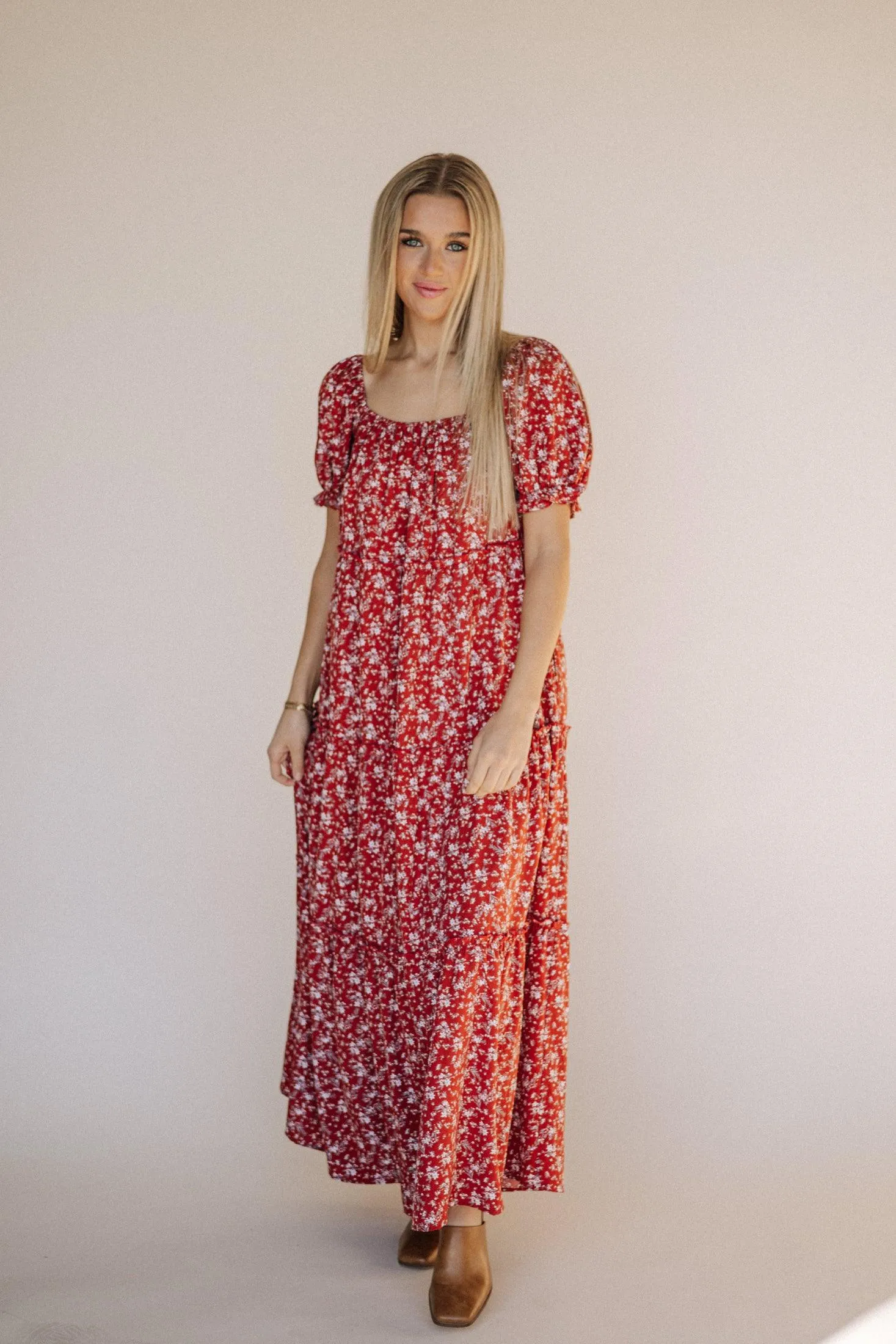 Bella Maxi Dress in Red