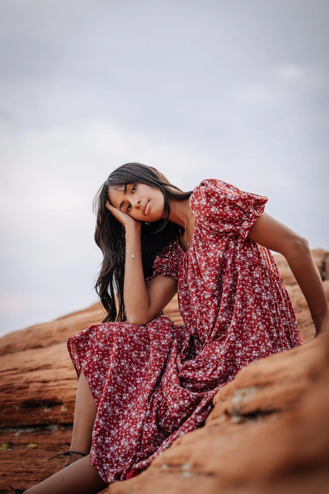 Bella Maxi Dress in Red