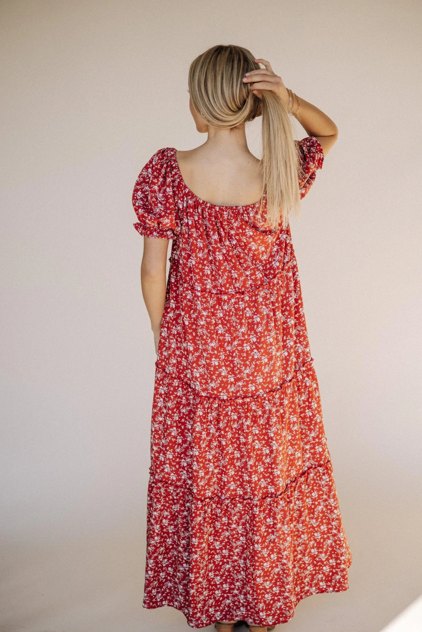 Bella Maxi Dress in Red