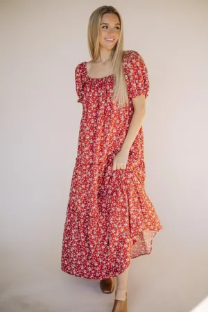 Bella Maxi Dress in Red