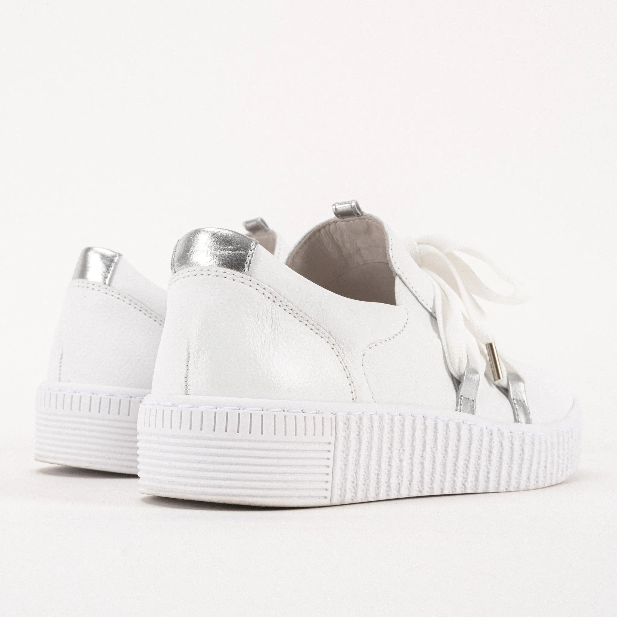 BIG LACE SPORT - WHITE - LEATHER