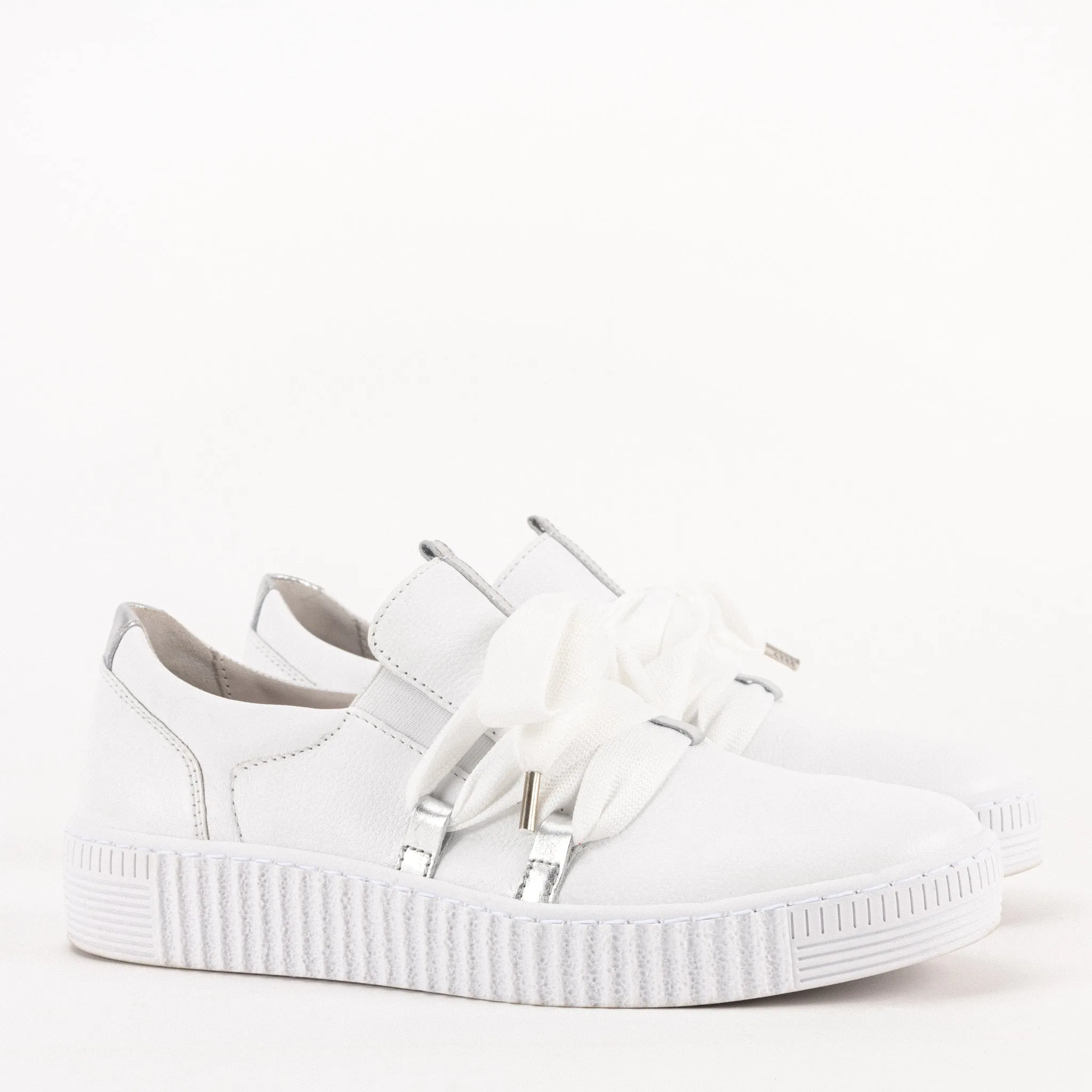 BIG LACE SPORT - WHITE - LEATHER