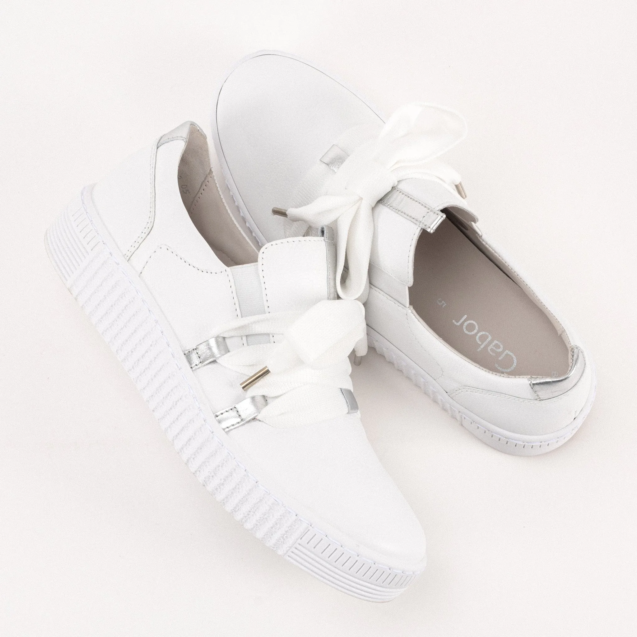BIG LACE SPORT - WHITE - LEATHER