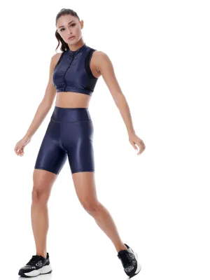 Biker κολάν γυμναστικής dazzle | Μπλε