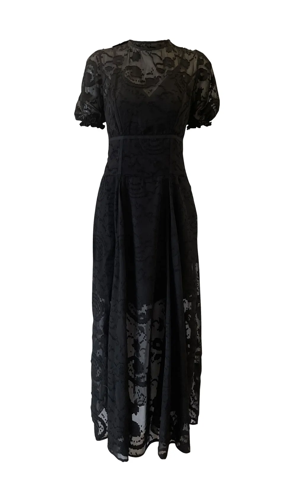 Black Evening Lace Maxi Dress