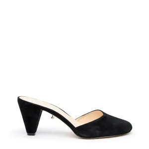 Black Suede Mule