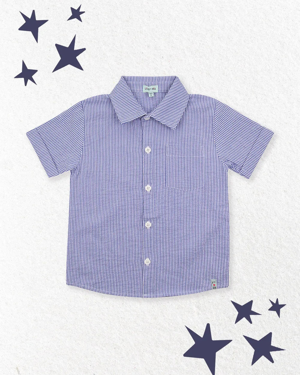 Blue Stripe Print Shirt
