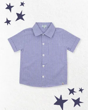 Blue Stripe Print Shirt