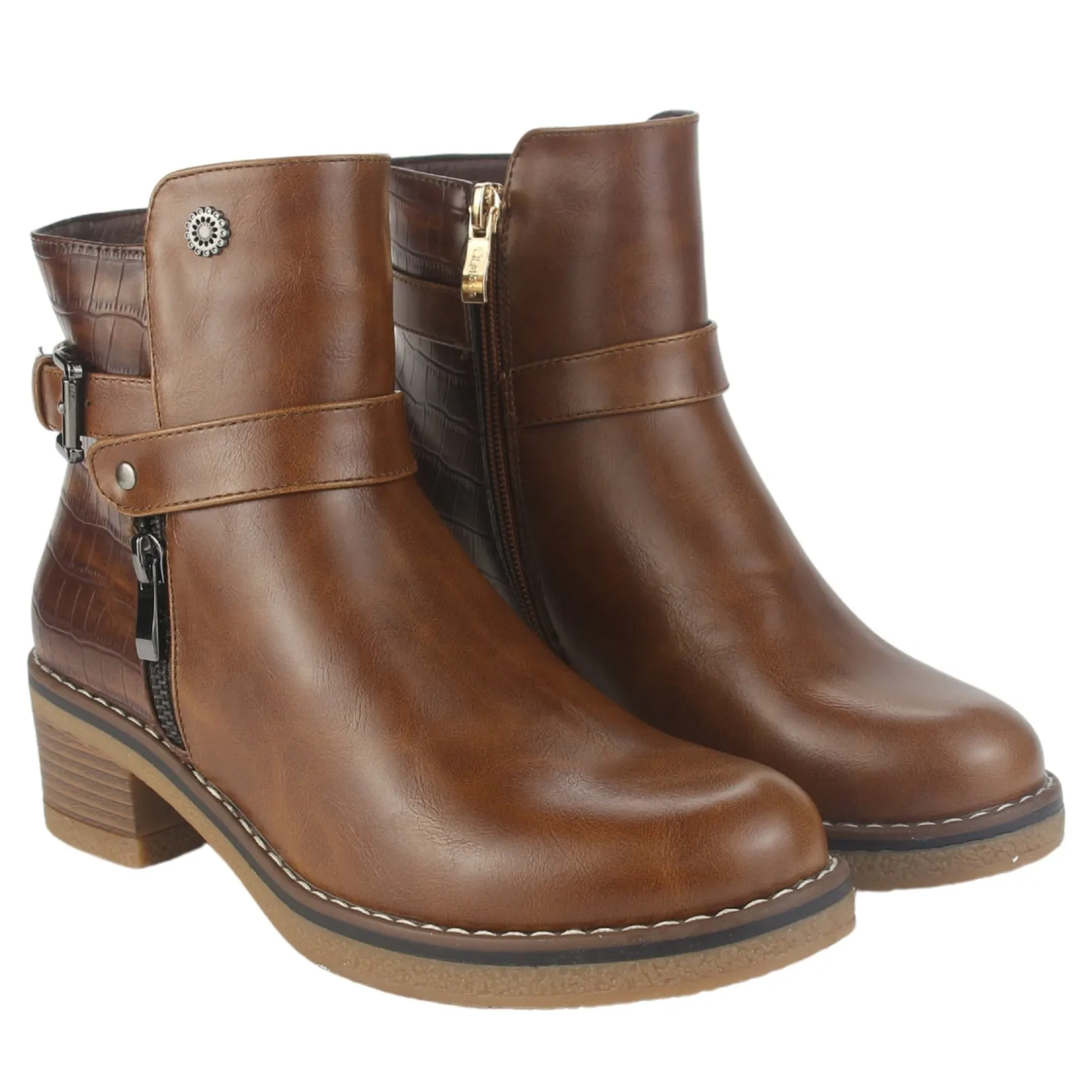 Botin Chalada Mujer Brike-1 Tostado Casual