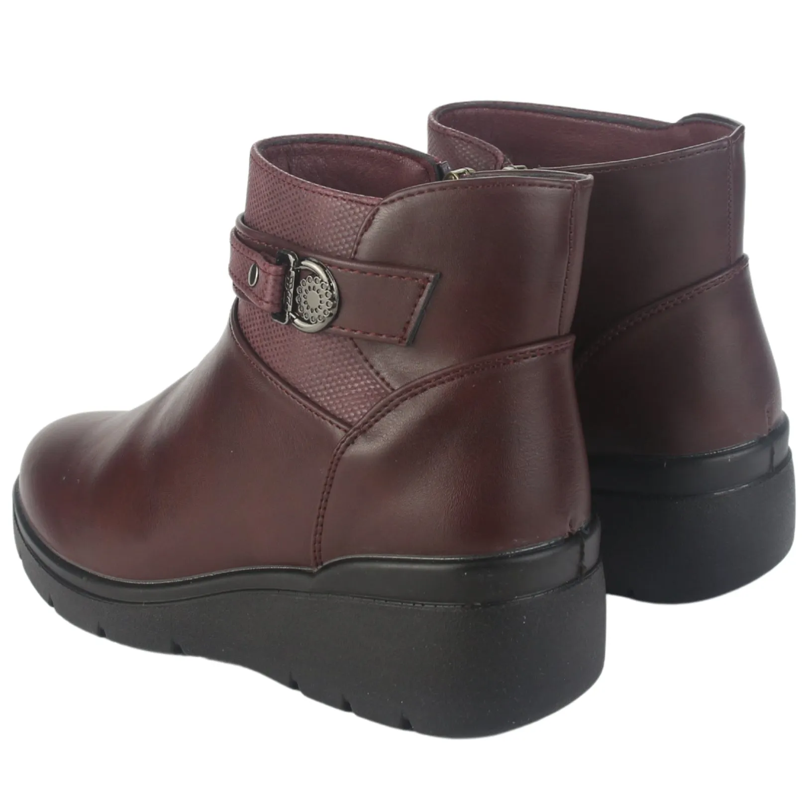 Botin Chalada Mujer Curve-5 Burdeo Casual