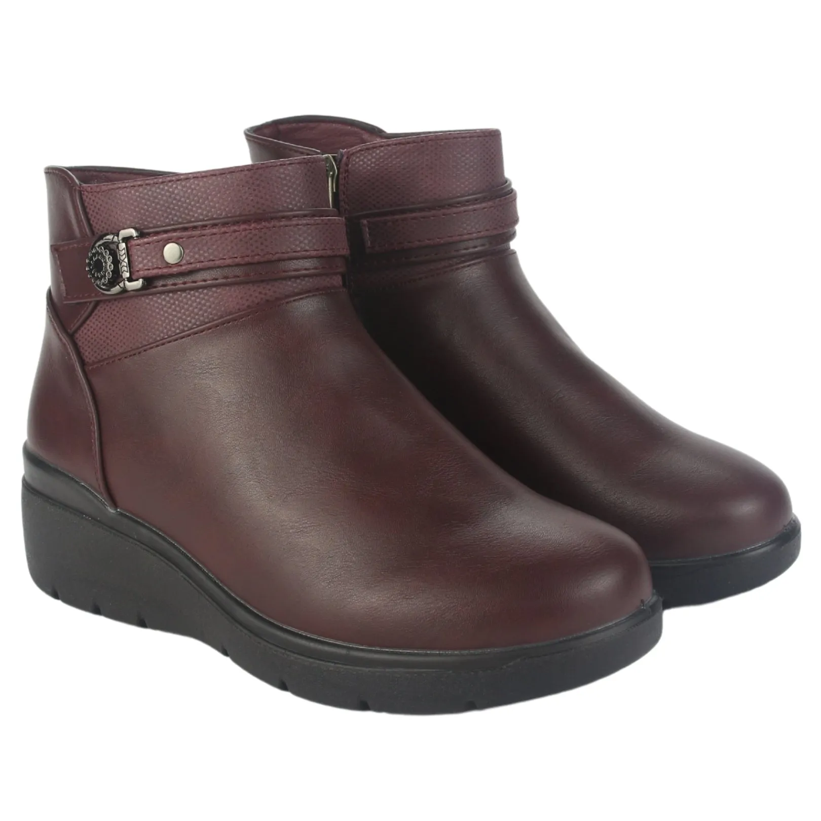 Botin Chalada Mujer Curve-5 Burdeo Casual