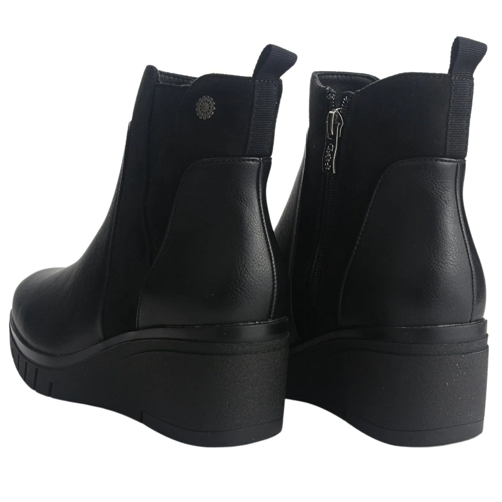 Botin Chalada Mujer Wedgenew-1 Negro Casual