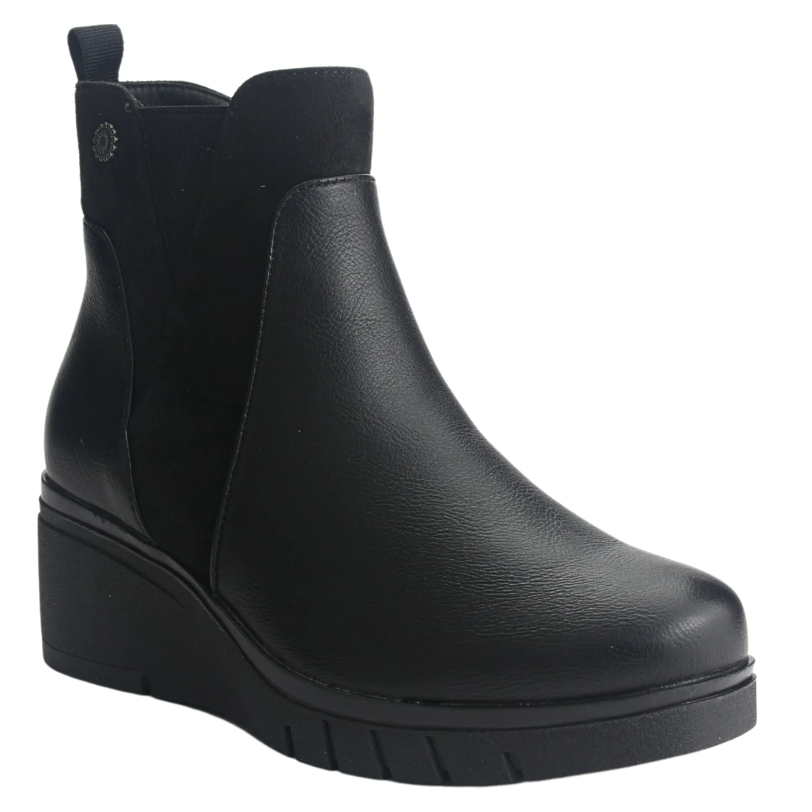 Botin Chalada Mujer Wedgenew-1 Negro Casual