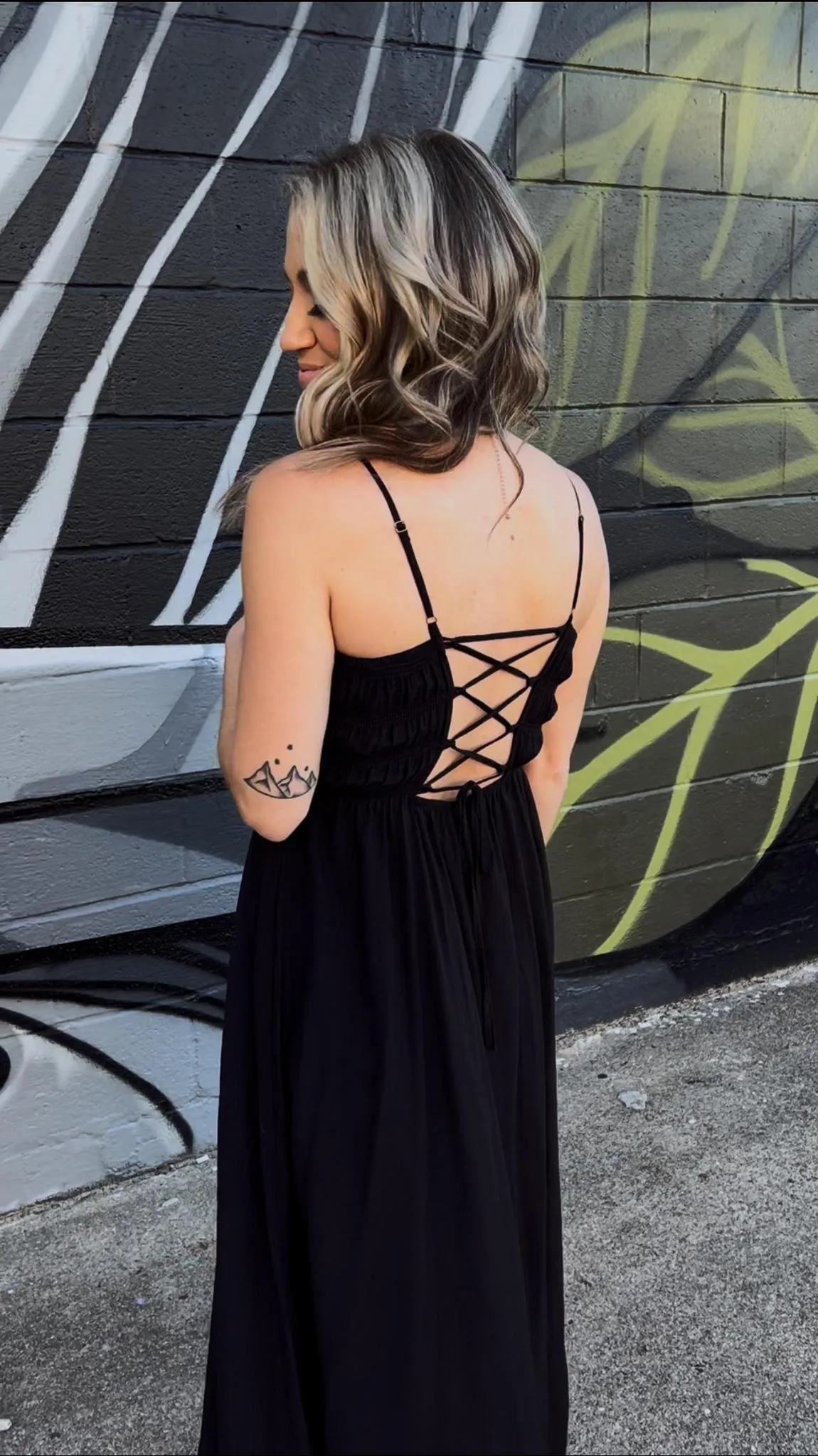 Braided Back Smocked Midi Dress