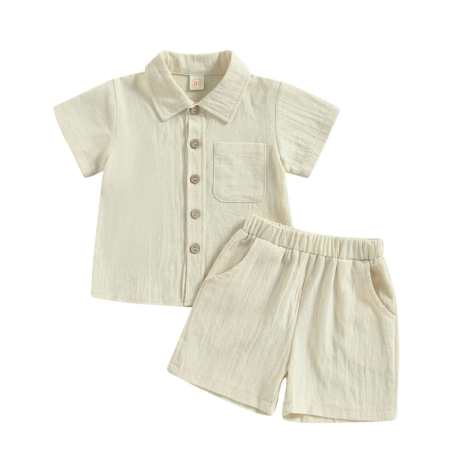 Button-Down T-shirt & Shorts Set