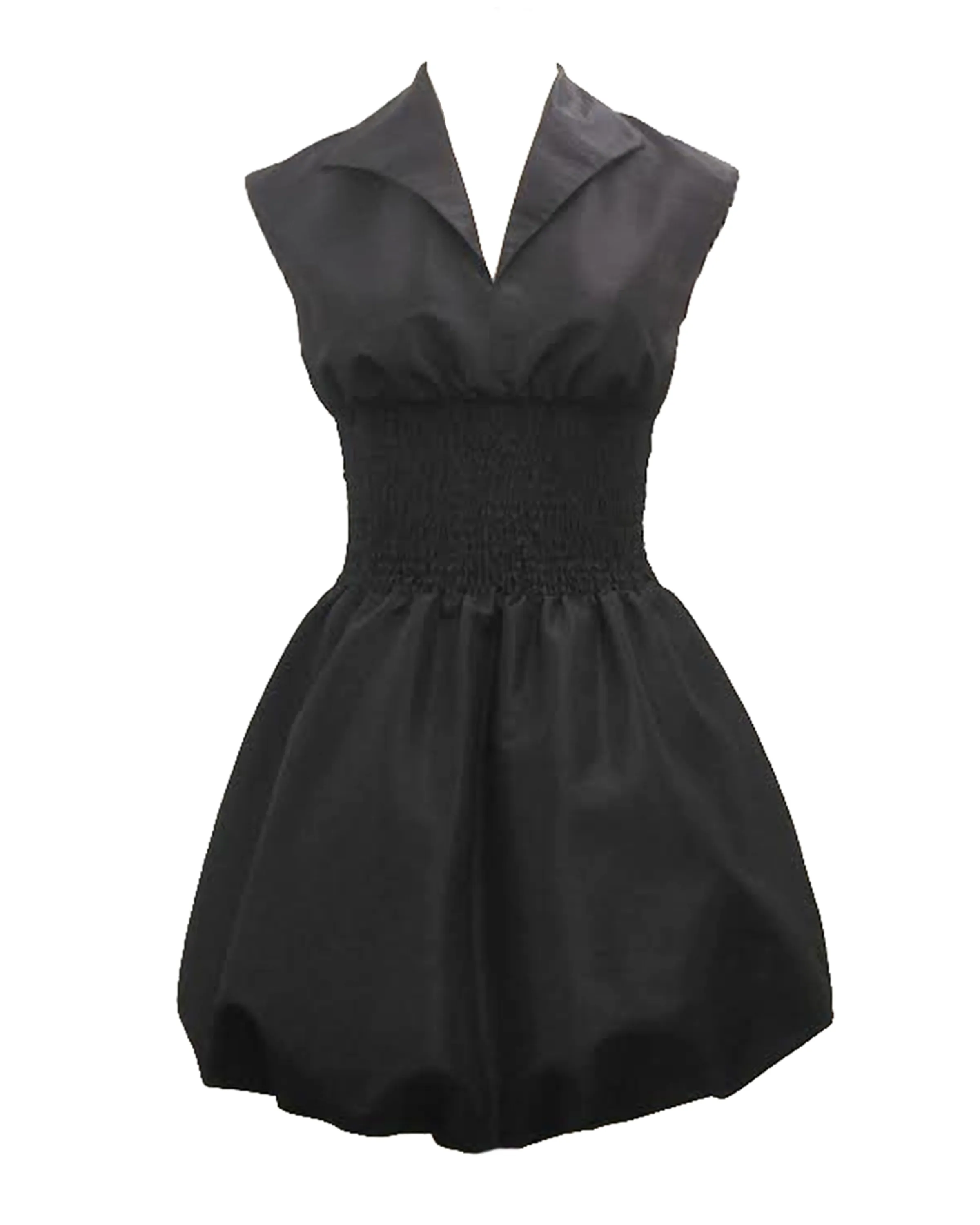 Cap-Sleeve Dupioni Bubble Dress