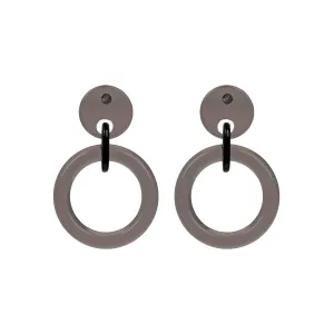 Carla Small Grey Drop Earrings