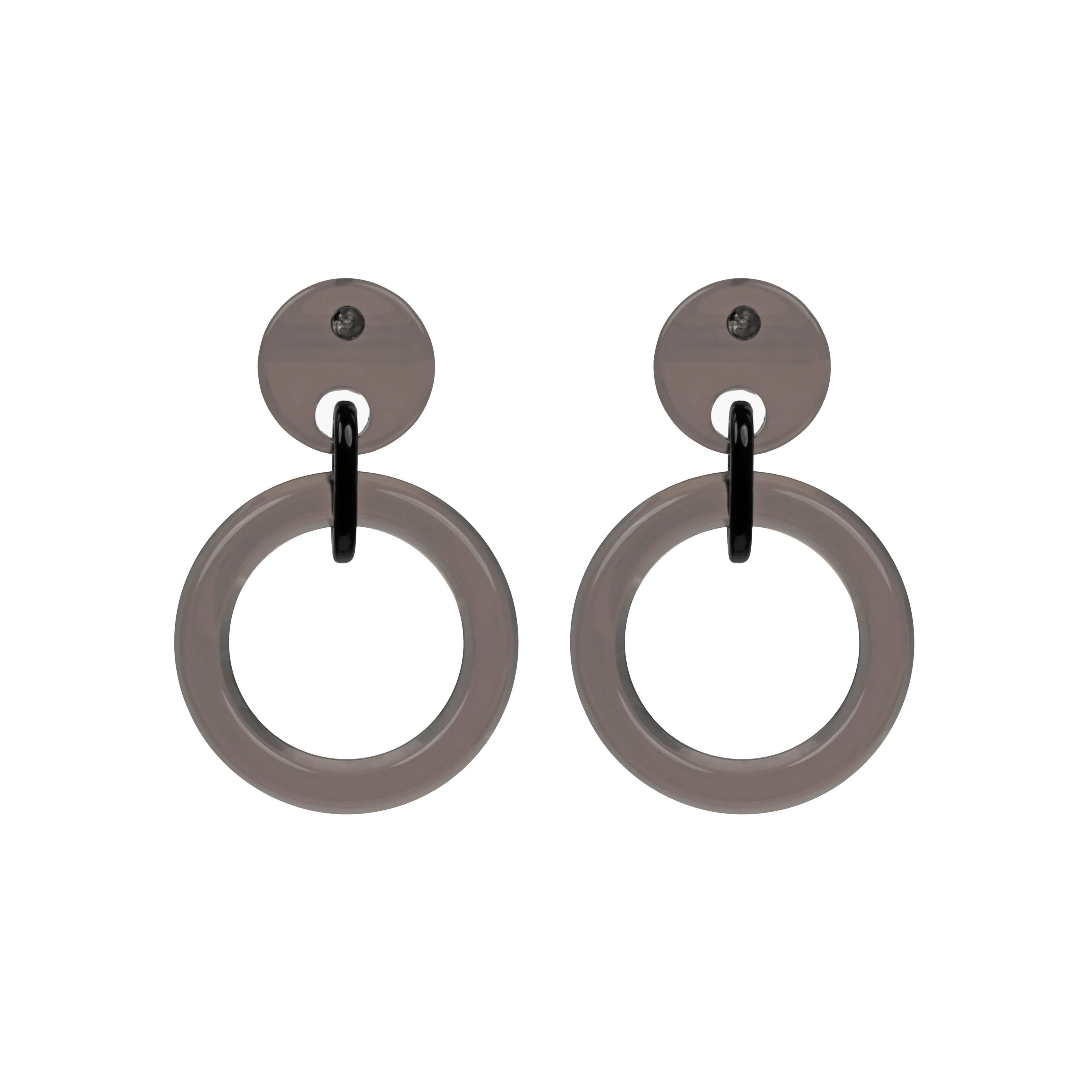 Carla Small Grey Drop Earrings