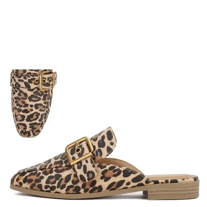 Chantal Leopard Mule