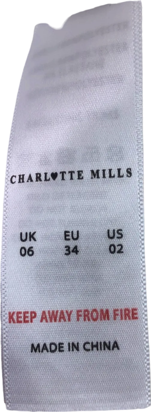 Charlotte Mills White Bow Detail Dress UK 6
