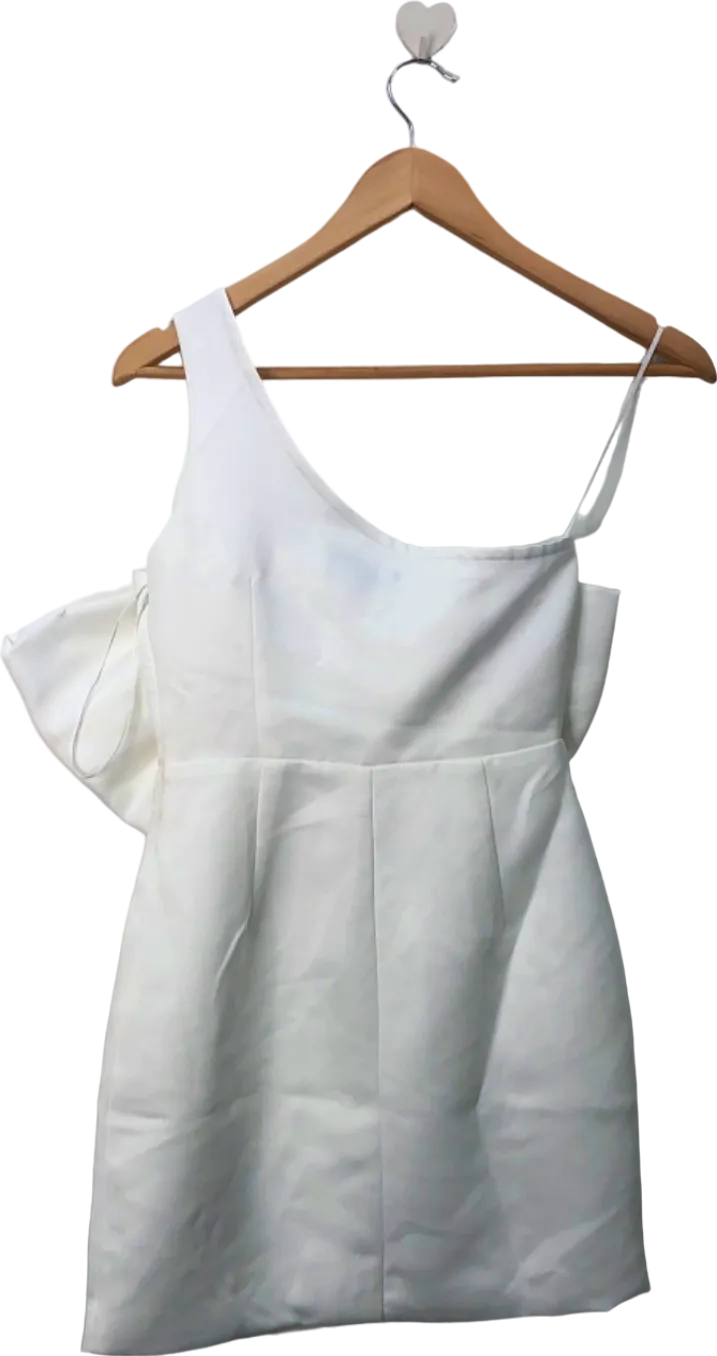 Charlotte Mills White Bow Detail Dress UK 6