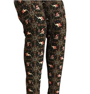 Christmas Leggings "Two Deer and Santa"