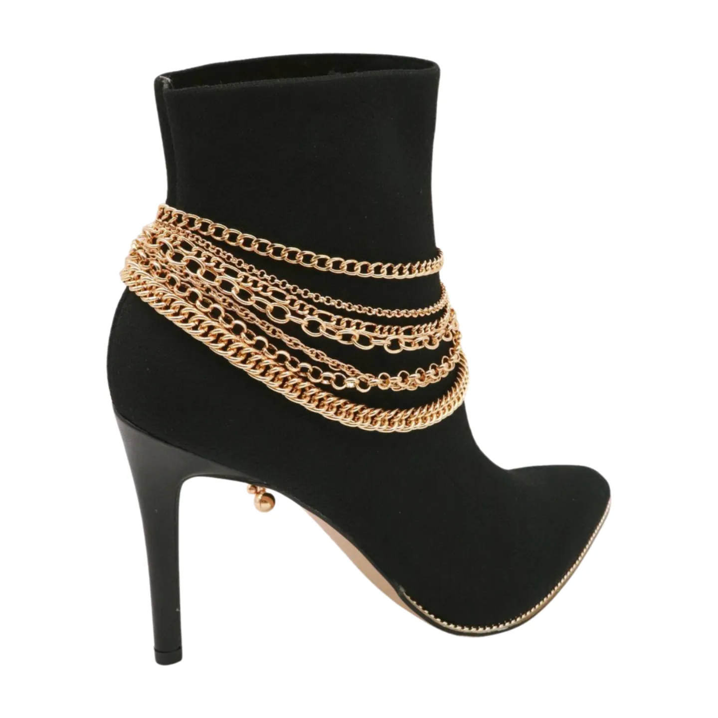 Classic Style Multi-Strand Gold Metal Boot Chain