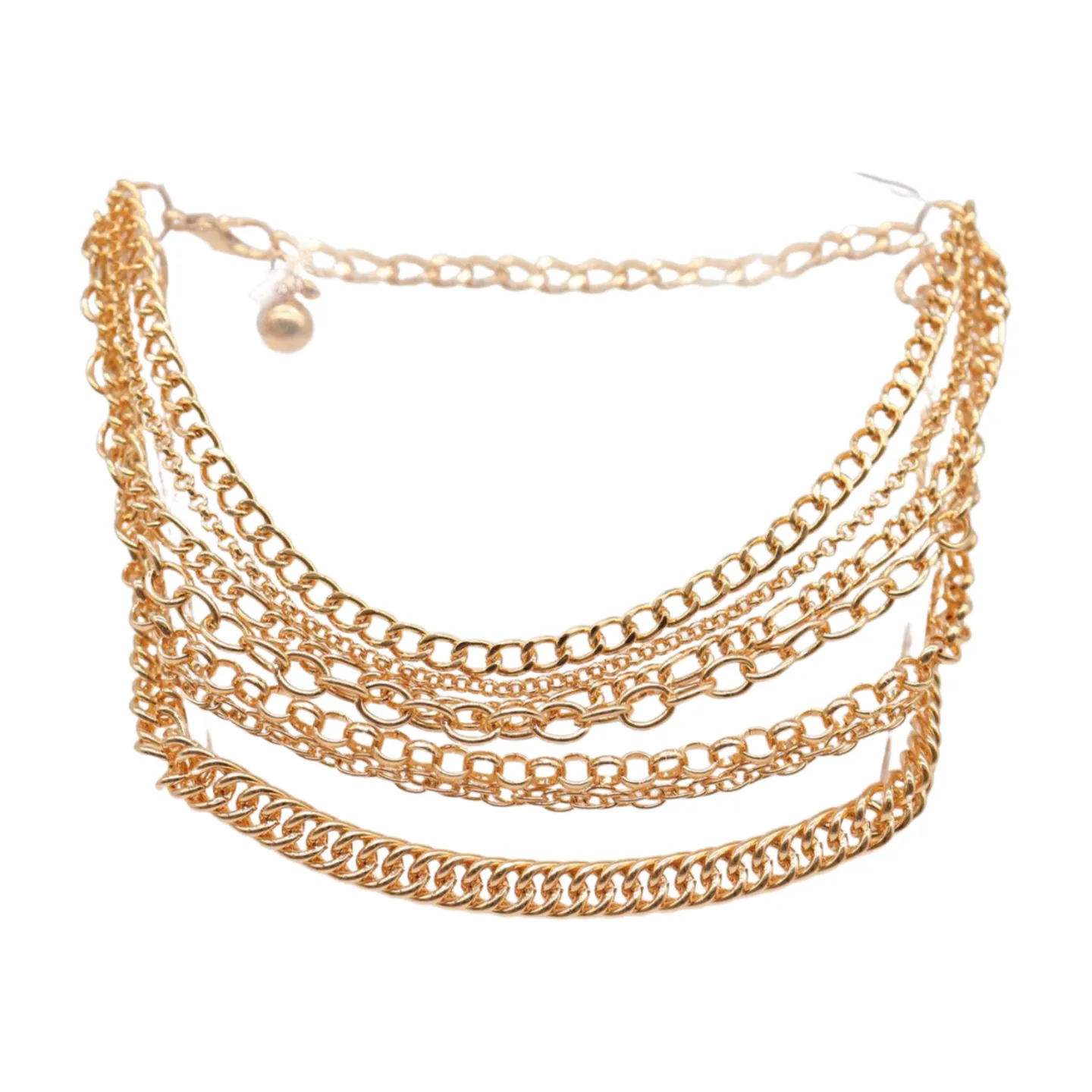 Classic Style Multi-Strand Gold Metal Boot Chain