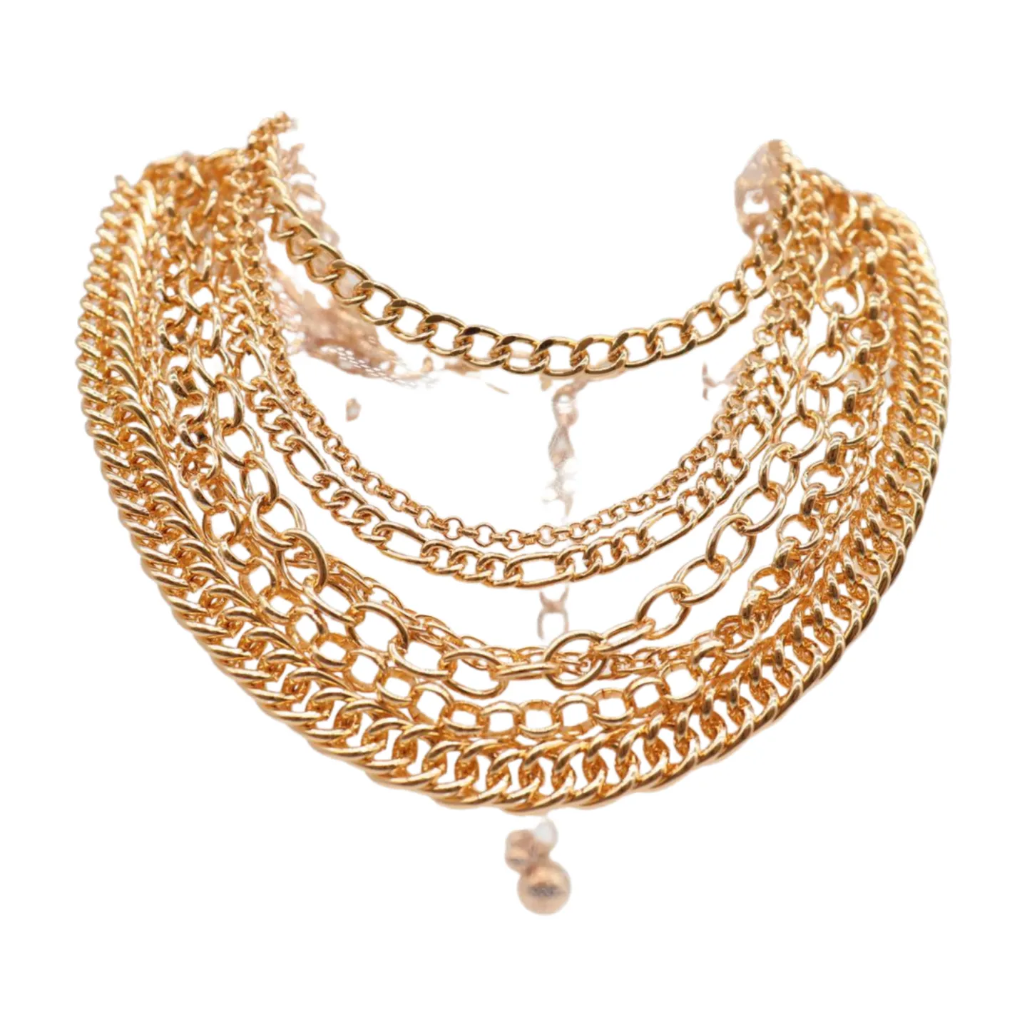 Classic Style Multi-Strand Gold Metal Boot Chain