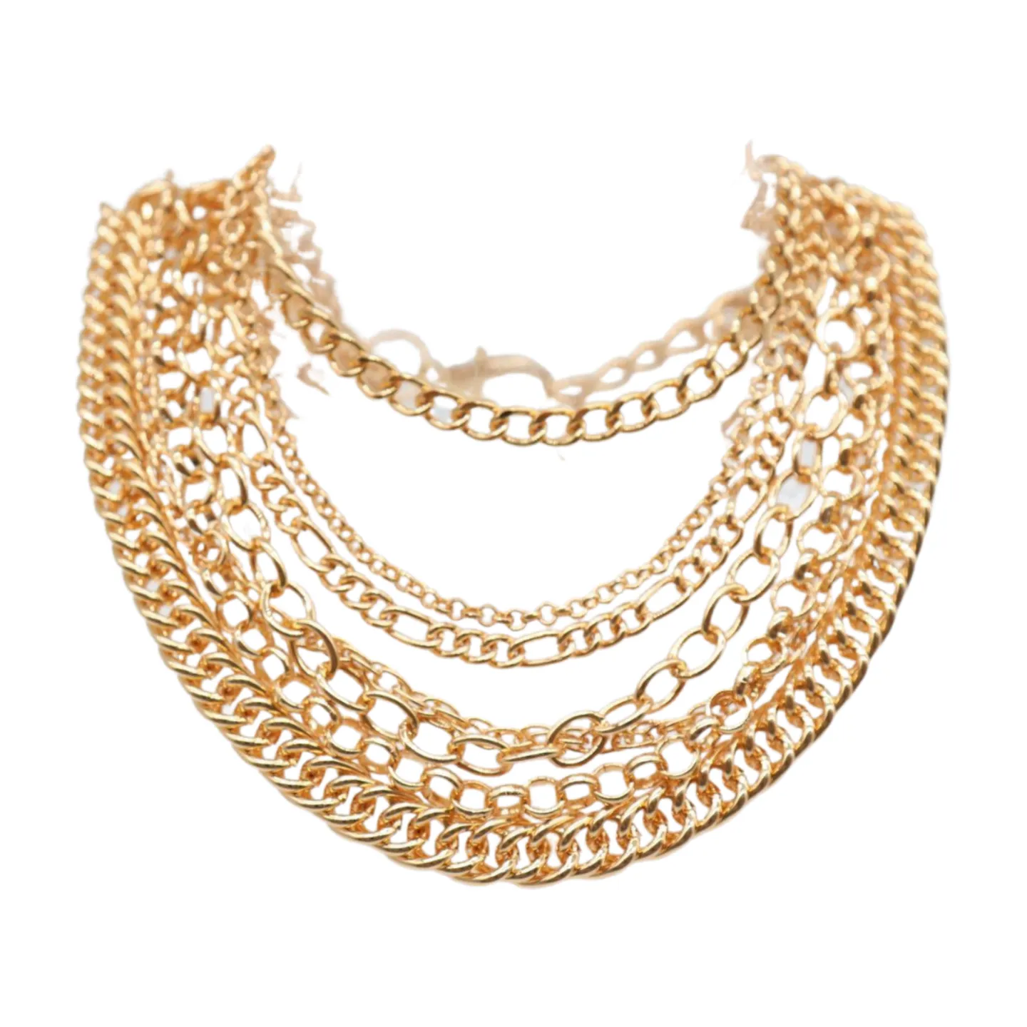 Classic Style Multi-Strand Gold Metal Boot Chain