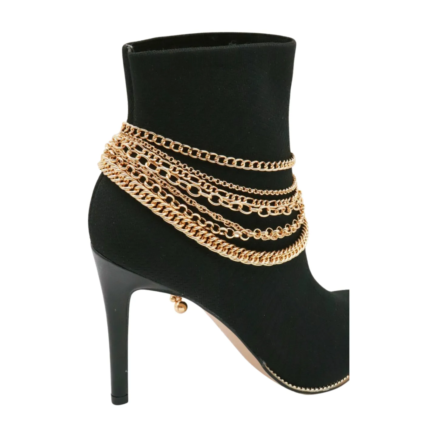 Classic Style Multi-Strand Gold Metal Boot Chain