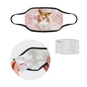 Corgi Face Cover - Floral