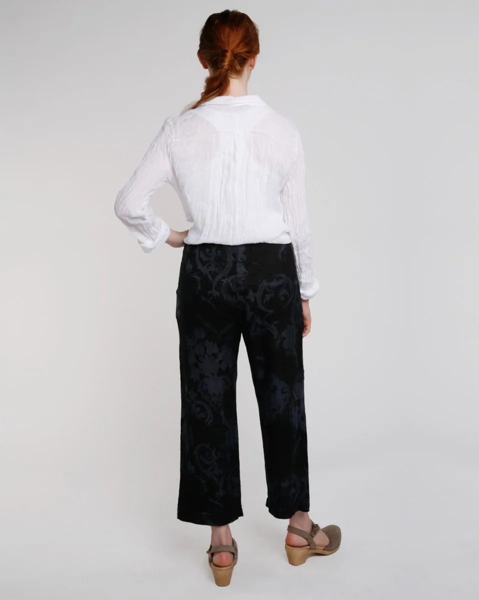 Crinkle Linen Button-Down
