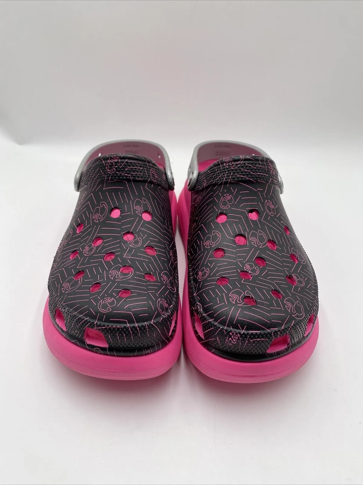 Crocs Crush Clog Barbie Black/Pink Size 12M - Very Good