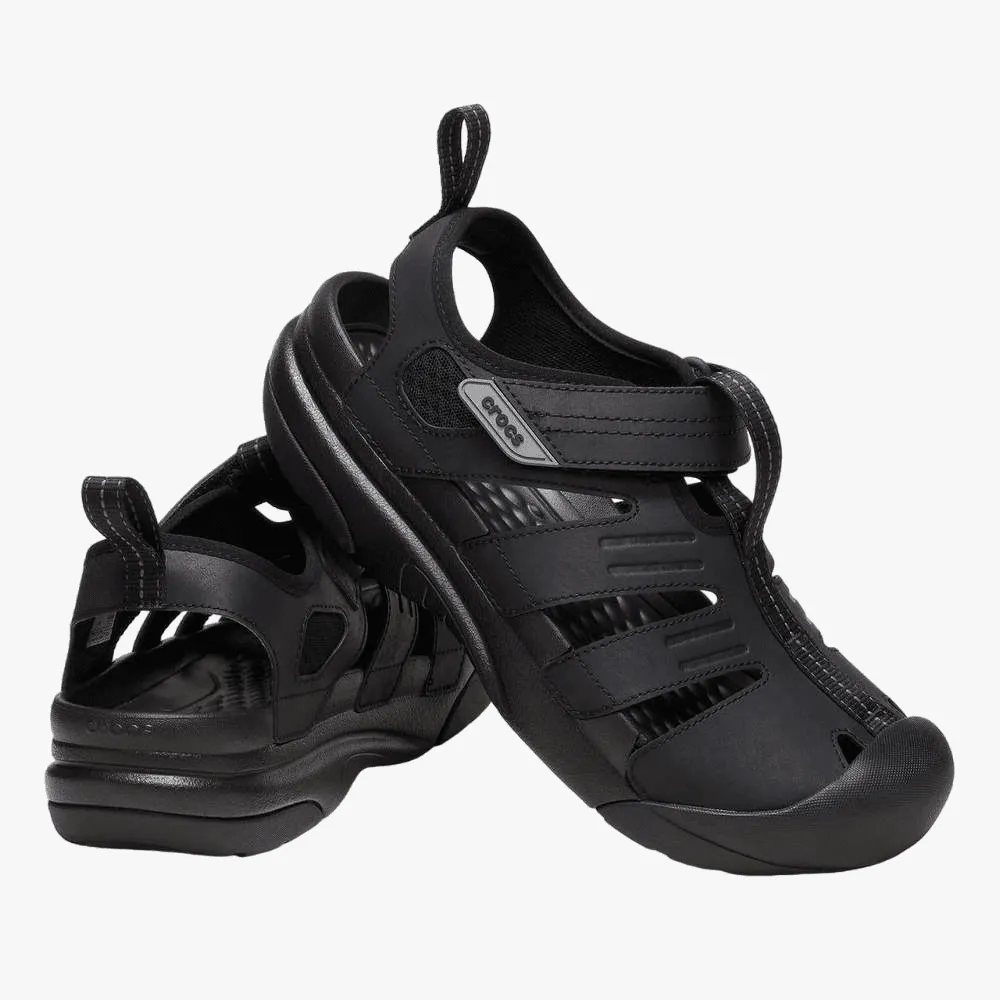Crocs Mens Yukon Fisherman Sandal Black