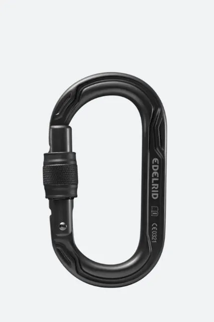 Edelrid Oval Power 2500 II Screw Gate Climbing Carabiner