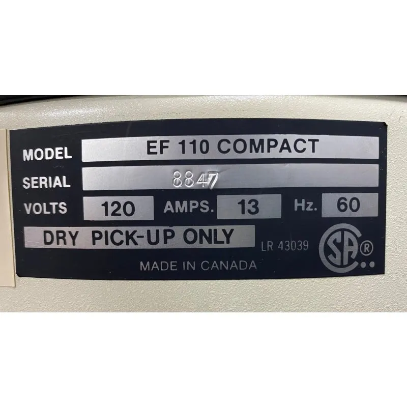 Effortless Clean 110 Compact Central Vacuum System with Self-Cleaning Filtration